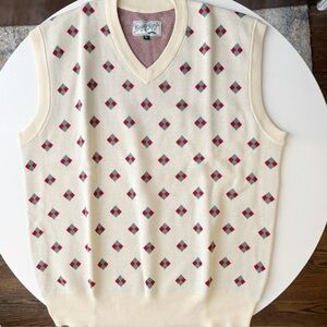 Bogey Boys by Macklemore Men’s Diamond Sweater Vest Size XL New Banana Yellow